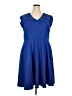 City Chic Solid Blue Casual Dress Size 18 Plus (M) - photo 1