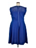 City Chic Solid Blue Casual Dress Size 18 Plus (M) - photo 2