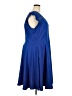 City Chic Solid Blue Casual Dress Size 18 Plus (M) - photo 4