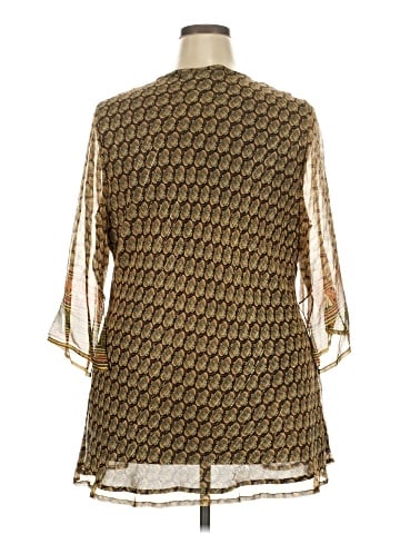 Avenue 3/4 Sleeve Silk Top (view 2)