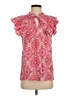 Cocomo Pink Short Sleeve Blouse Size S - photo 1