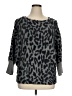 Jennifer Lopez Animal Print Gray Pullover Sweater Size XL - photo 1