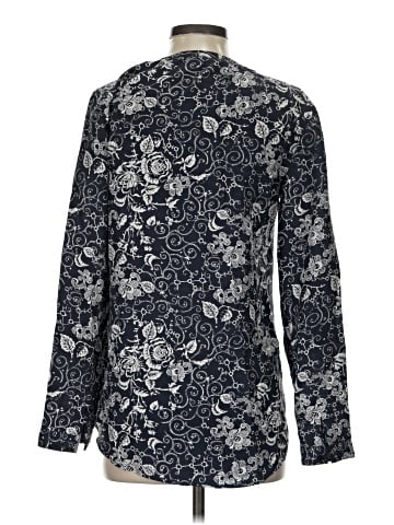 Garnet Hill Long Sleeve Silk Top (view 2)