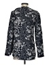 Garnet Hill 100% Silk Paisley Blue Long Sleeve Silk Top Size 00 - photo 2