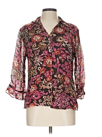 JM Collection 3/4 Sleeve Blouse (view 1)