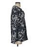 Garnet Hill 100% Silk Paisley Blue Long Sleeve Silk Top Size 00 - photo 4