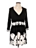Boston Proper Tie-dye Black Casual Dress Size L - photo 1