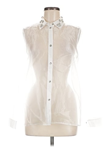 Zara Sleeveless Button-Down Shirt (view 1)