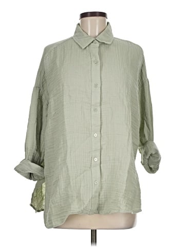 Lou & Grey 3/4 Sleeve Button-Down Shirt (view 1)