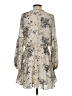 TCEC 100% Polyester Print Ivory Casual Dress Size S - photo 2