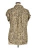 Umgee 100% Polyester Animal Print Tan Short Sleeve Blouse Size XL (estimated) - photo 2