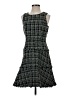 Likely 100% Polyester Tweed Gray Cocktail Dress Size 4 - photo 1
