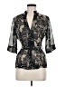 Next 100% Polyester Black Short Sleeve Blouse Size 6 - photo 1