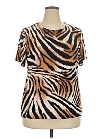 JM Collection Short Sleeve Blouse (view 1)