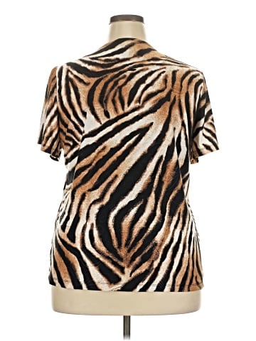JM Collection Short Sleeve Blouse (view 2)