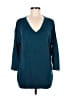 August Silk Teal Pullover Sweater Size M - photo 1