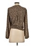 Papermoon 100% Polyester Brown Long Sleeve Blouse Size S - photo 2