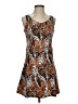 Unbranded Animal Print Brown Casual Dress Size S (estimated) - photo 1