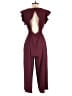 J.Crew 100% Polyester Solid Burgundy Jumpsuit Size 2 (petite) - photo 2