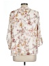 Sara Michelle Floral Ivory 3/4 Sleeve Blouse Size L - photo 2