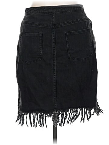 Pilcro and the Letterpress Denim Skirt (view 2)