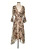 Tacera 100% Polyester Animal Print Tan Cocktail Dress Size S - photo 1