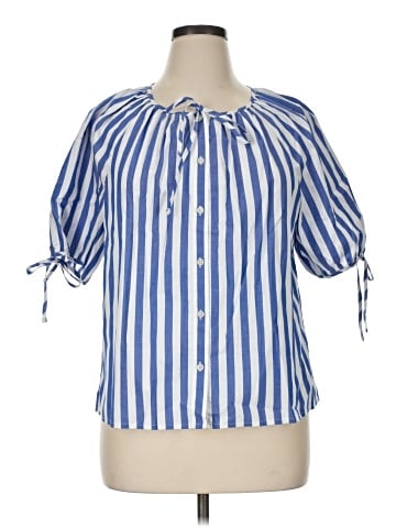 J.Crew Factory Store Short Sleeve Blouse (view 1)