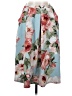 Le Lis Floral Blue Casual Skirt Size S - photo 1