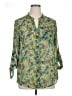 Kut from the Kloth 100% Polyester Floral Green 3/4 Sleeve Blouse Size XL - photo 1