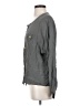 Line & Dot 100% Silk Gray Long Sleeve Silk Top Size S - photo 5