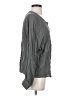 Line & Dot 100% Silk Gray Long Sleeve Silk Top Size S - photo 4