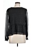Ann Taylor LOFT 100% Polyester Black Long Sleeve Blouse Size Lg Petite - photo 1