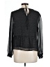 Ann Taylor LOFT 100% Polyester Black Long Sleeve Blouse Size Lg Petite - photo 2
