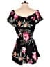 Derek Heart Floral Black Romper Size S - photo 2