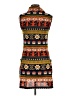 Just Funky Graphic Orange Casual Dress Size M - photo 2