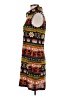 Just Funky Graphic Orange Casual Dress Size M - photo 5