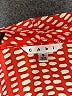 CAbi 100% Polyester Orange Short Sleeve Blouse Size S - photo 7