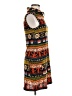 Just Funky Graphic Orange Casual Dress Size M - photo 4
