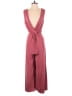 Mystree Solid Burgundy Jumpsuit Size S - photo 1