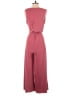 Mystree Solid Burgundy Jumpsuit Size S - photo 2
