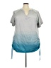 Avenue Blue Short Sleeve T-Shirt Size 26 - 28 Plus - photo 1