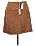 Max Studio Solid Brown Faux Leather Skirt Size L - photo 2