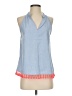 Lumiere 100% Cotton Blue Sleeveless Blouse Size S - photo 1