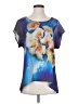 Bellatrix 100% Polyester Blue Short Sleeve Blouse Size S - photo 1