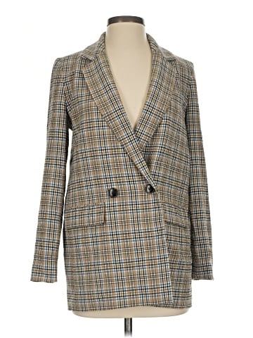Madewell Caldwell Double-Breasted Blazer in Prejean Plaid (view 1)