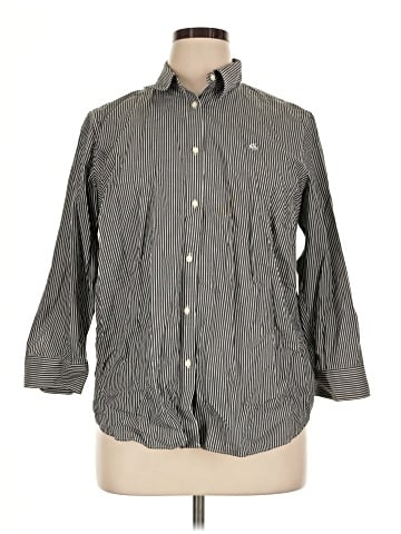 Lauren by Ralph Lauren 3/4 Sleeve Button-Down Shirt (view 1)
