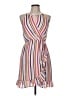 Mi ami 100% Polyester Stripes Pink Casual Dress Size M - photo 1