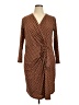 MICHAEL Michael Kors Polka Dots Brown Casual Dress Size 1X - photo 1
