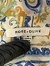 Rose + Olive 100% Polyester Paisley Ivory Long Sleeve Blouse Size M - photo 7