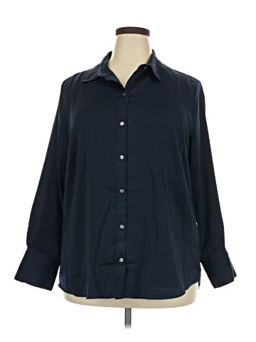 Banana Republic Factory Store 3/4 Sleeve Button-Down Shirt (view 1)